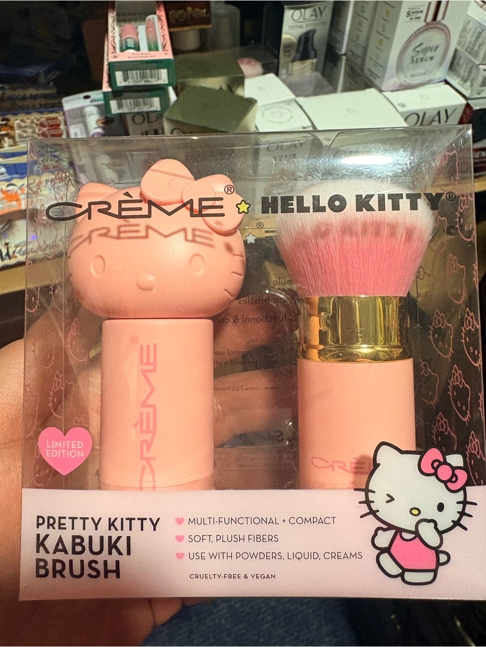Crème x Hello Kitty Pretty Kitty Pink Kabuki Brush - Limited Edition